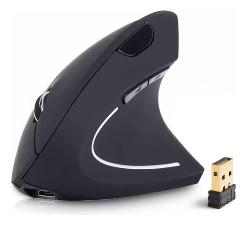 Mouse Inalámbrico Ergonómico Recargable Vertical Óptico