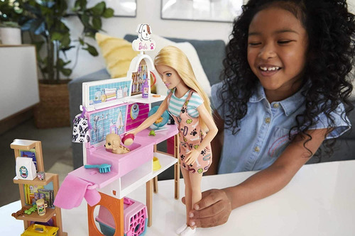 Barbie Pet Shop Playset Veterinária 2021 + 25 Acess Cão Gato