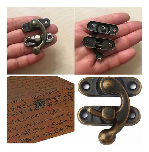 Bisagra Derecha De Bronce, Cerradura De Joyero