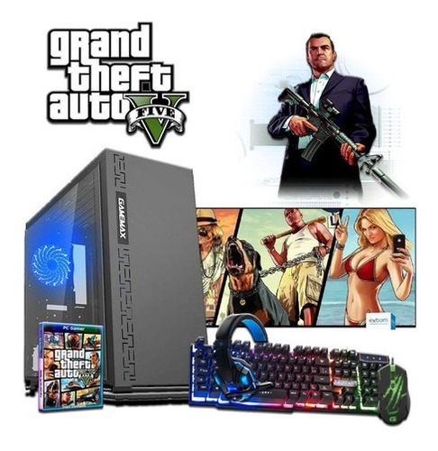 Pc Gamer Gta 5 I5 8gb Completo + Kit Gamer Rx550 Wifi Win10