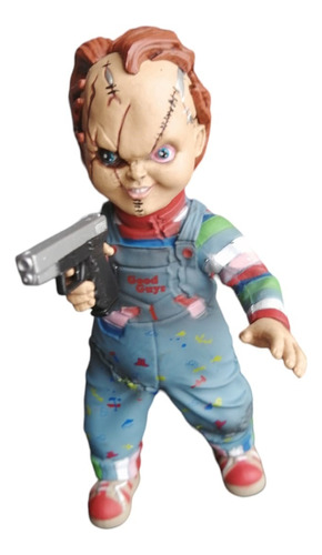 Chucky  Figura Coleccion Con Arma Terror 13cm Alto Sin Caja