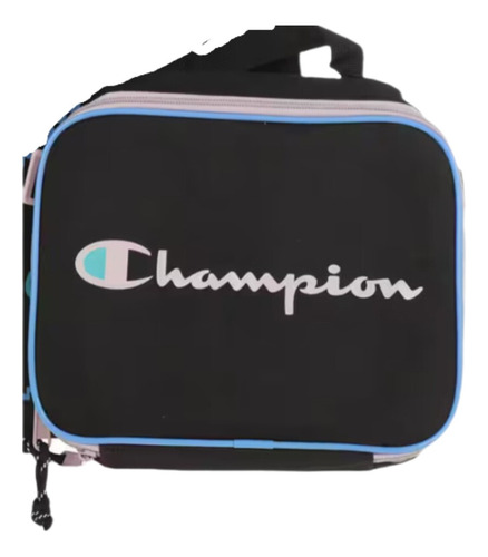 Mochila Champion Y Lonchera Incluida Escolar Azul Oscuro Liso