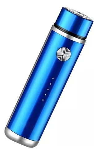 Mini afeitadora USB portátil recargable con acabado en color azul