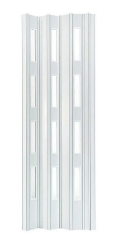 Puerta Plegadiza Reforzada Pvc 10mm 4 Vidrios Comb. 0,65x2m