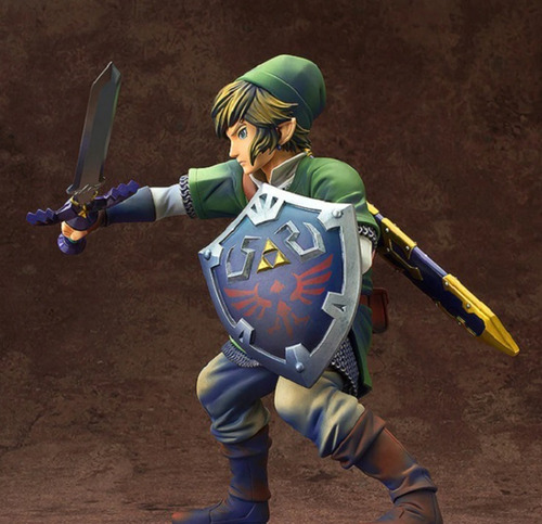 Figura De Link Videojuego Leyenda De Zelda Espada Y Escudo