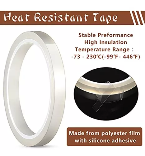 Zonon 6 Pcs 108 ft Heat Tape for Sublimation Heat Press Transfer Tape Heat  Resistant Temperature Tape for T-Shirt Fabrics DIY Crafts (10 mm)
