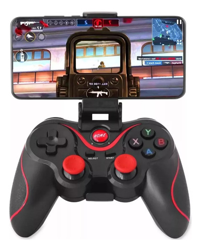 Control Gamepad Mando Bluetooth Android Pc Con Soporte