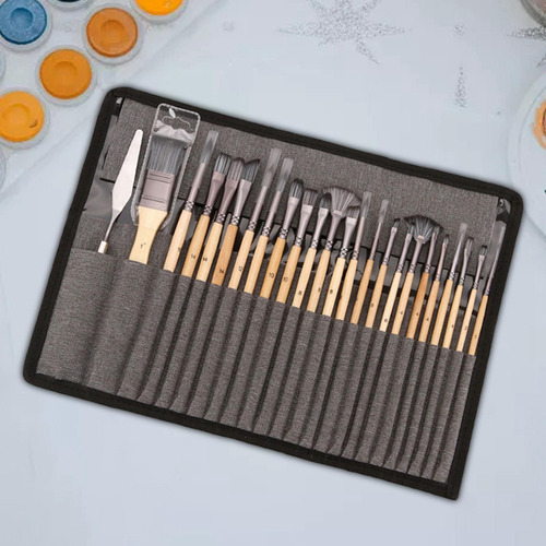 24 Pinceles De Pintura Profesional, Juego De Pinceles De