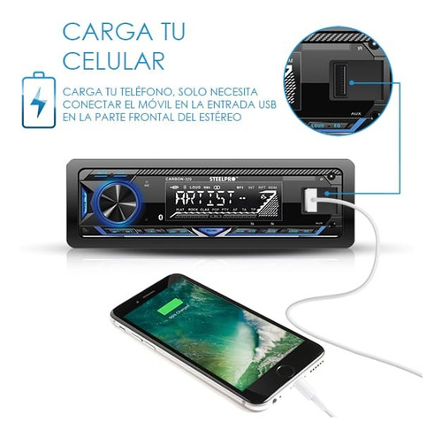 Steelpro Kit Autoestereo Bluetooth Y Bocinas 6.5 Usb-sd Card