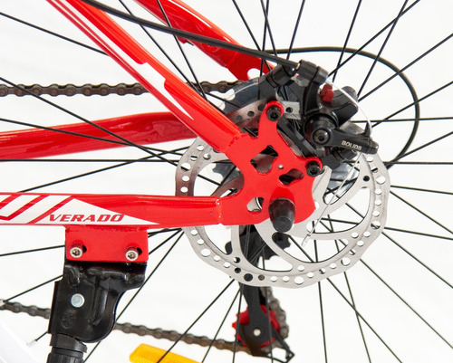 Verado Montaña Mtb Shimano Disco Suspension 21 Cambios Color Rojo