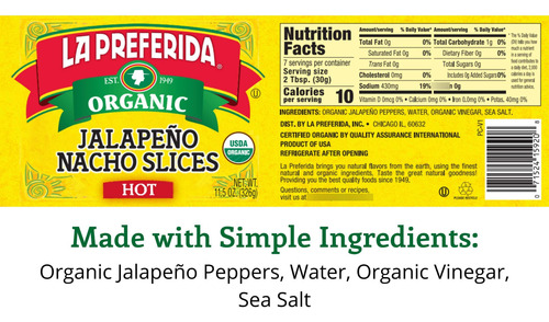 Rebanadas Orgánicas De Nacho De Jalapeño Caliente 326 G