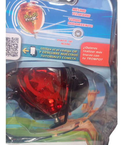 Trompo De Rodamiento Turbo Fénix Rojo