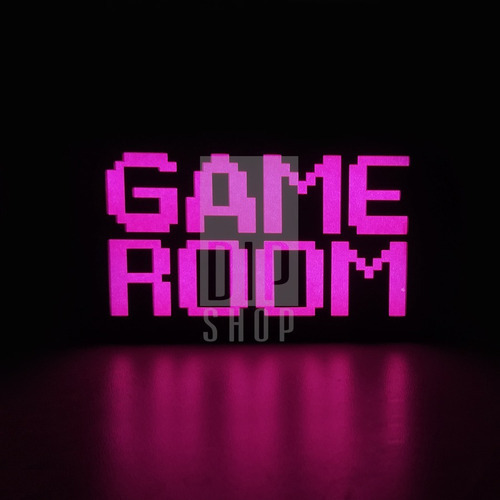 Luminária Gamer Game Room Jogos Vídeo Game Com Led Bivolt Cor Da Cúpula Rosa