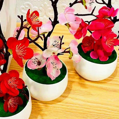 Flores Artificiales En Maceta Planta Falsa Arreglo En Maceta