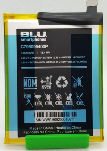 Batería Pila Blu G50 C796005400p 30dias Gtía Tienda Chacao