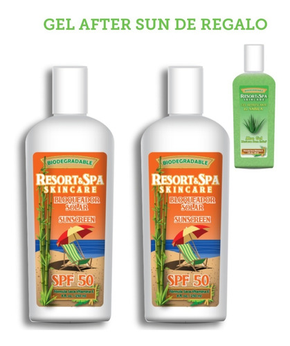 Bloqueador Solar Biodegradable + Regalo  Gel Refrescante