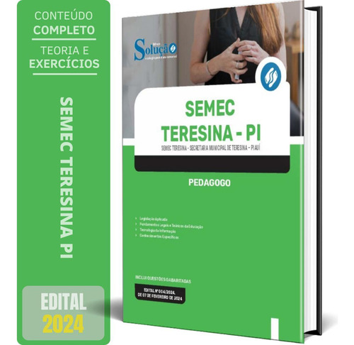 Apostila Semec Teresina Pi 2024 - Pedagogo