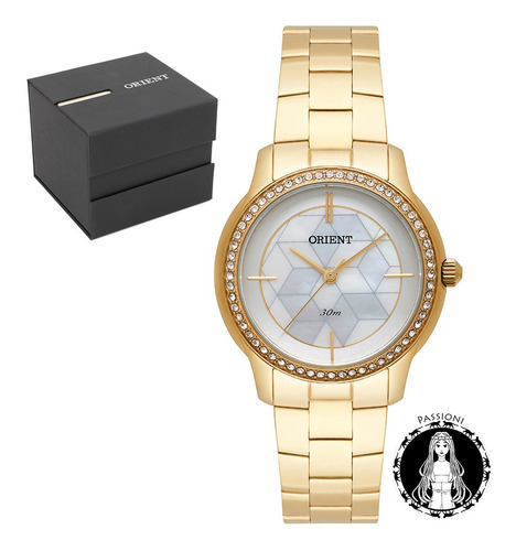 Relógio Orient Swarovski - Fgss0111 B1kx C/ Nf E Garantia U Dourado