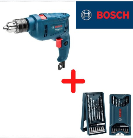 Taladro Percutor Bosch Gsb 550 Re 13 Mm 550w + Set 15 Pzas