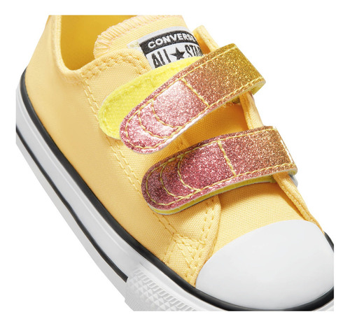 Tenis Converse Ctas 2v Ox Brillo Cítrico A07407c Niñas