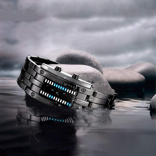 Reloj Led Binario Modelo E-men Moda Estilo Robot