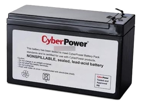 Cyberpower Bateria De Reemplazo De 12v 9ah 1 Año Rb1290
