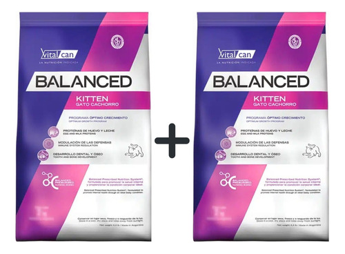 Vital Can Balanced Gato Kitten X 2 Kg X  2 Unidades