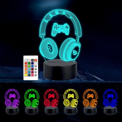 Lámpara De Juego Con Ilusión 3d Para Videojuegos, Luz Noctur