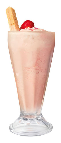 Copa Malteada Alta Calidad Vidrio Grueso 400 Ml (6 Pzs Transparente