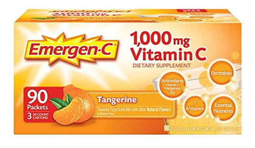 Emergen-c Tangerine Fizzy Drink Mix 90 Pack