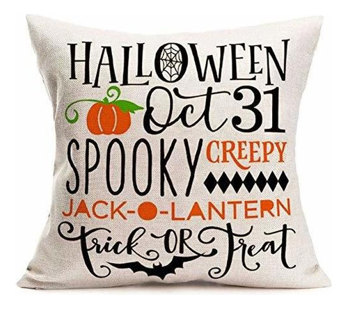 Fundas De Almohada Halloween 31 De Octubre Spooky Creepy Ja