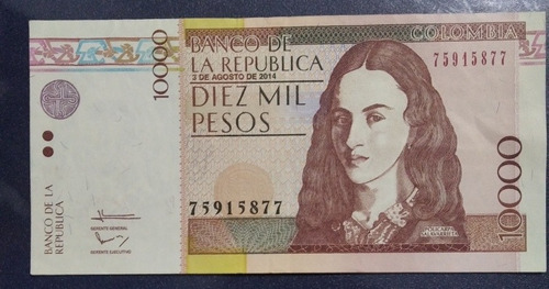 Billetes De 10.000 Pesos Año 2014 Estado Unc