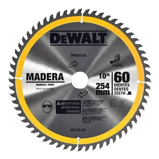 Disco Sierra Para Madera 10puLG. 60 Dientes Dewalt Dwa03120