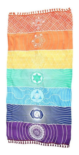 Manta 7 Chakras Yoga Meditación Decorativo