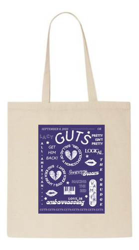 Tote Bag Olivia Rodrigo Guts Aesthetic 