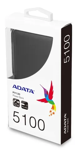 Cargador Portátil Power Bank 5100mah/2.1a Adata Pv120