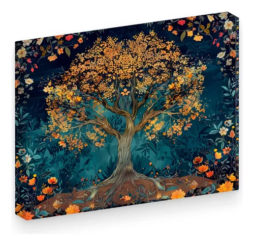 comprar Cuadro Decorativo Canvas 140x100 Art Botanico Arbol Vida
