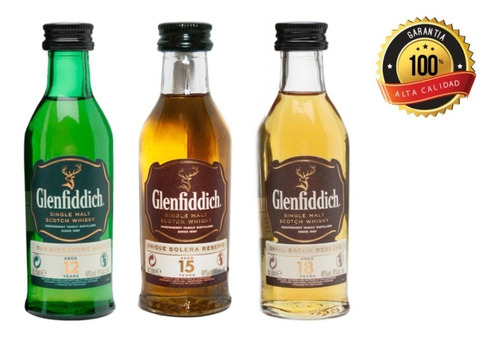 Pack Mini Whisky Glenfiddichis - mL a $918