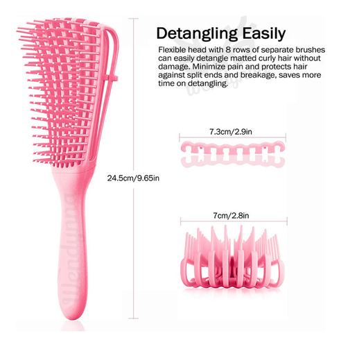 Cepillo Cabello Desenredar Rizado Tangled Wet Brush Peines