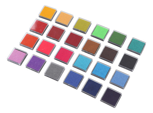 Almohadilla De Tinta Para Sellos, 24 Colores, Lavable, Ampli