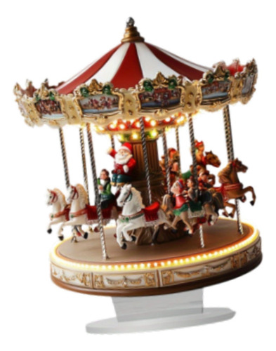 2 Placa De Acrílico Con Diseño De Carrusel De Navidad 2d,