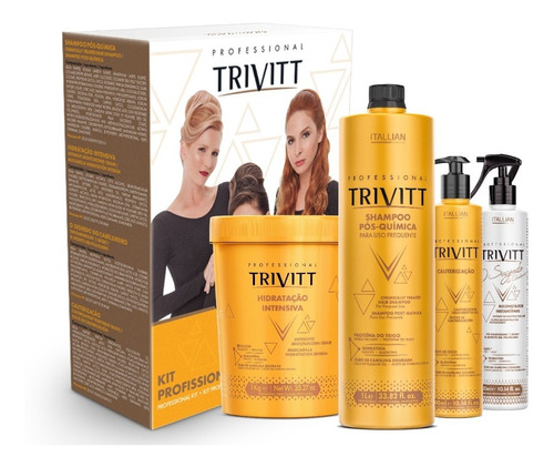 Imagem 10 de 10 de Kit Profissional Itallian Trivitt 2018 Hidratação 4 Produtos