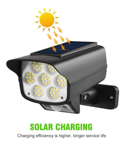 Luz Solar En Forma De Cámara De Seguridad Sensor De Luz Led