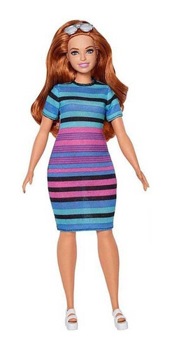 Barbie Fashionistas Curvy Ruiva 84 + Acessórios Mattel 