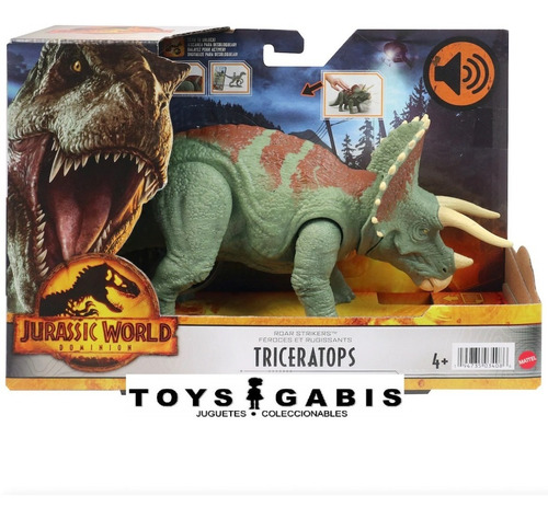 Jurassic World Dominion Triceratops Con Sonido Nuevo 2022