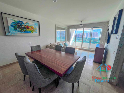 Cad Kabah 803. Departamento En Renta Vacacional Con Terraza En Acapulco Diamante