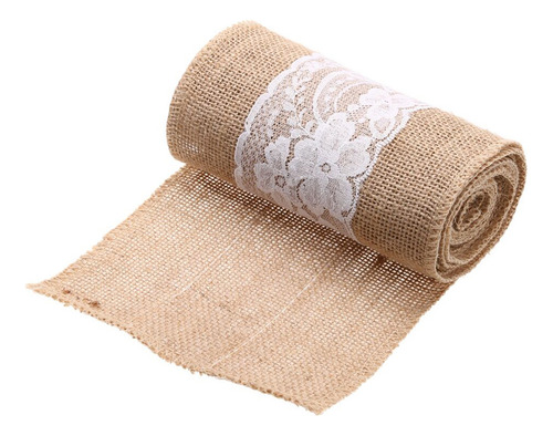 Cinta De Yute Vintage Natural En Forma De U, 1 Rollo, Correa