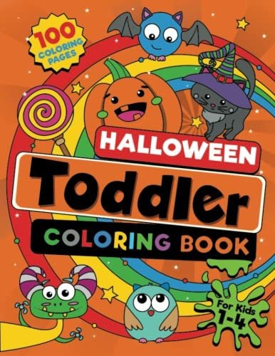 Book : Toddler Halloween Coloring Book 100 Big, Easy To...