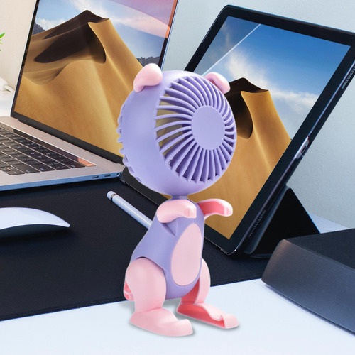 Ventilador De Escritorio 3 Velocidades Viento Con Violeta