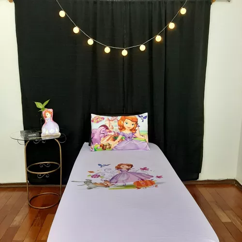 Jogo de Cama Lençol + Fronha Princesinha Sofia